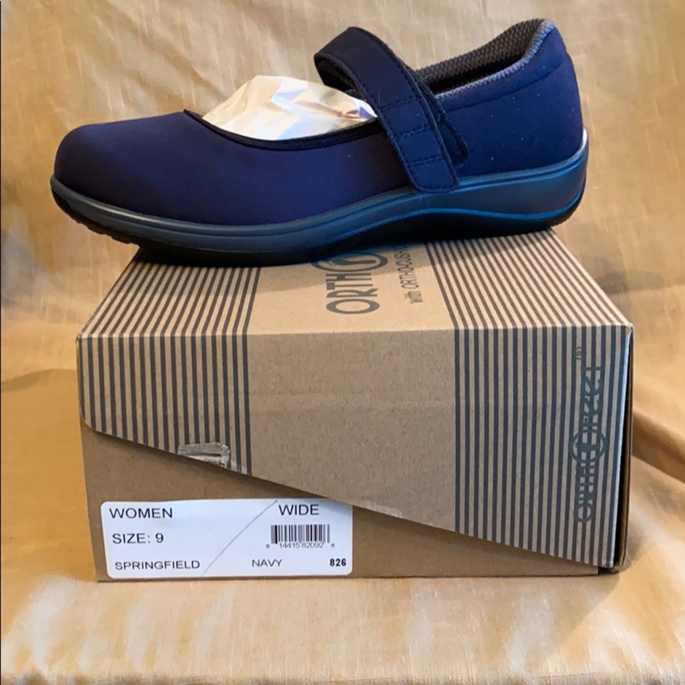 OrthoFeet Shoe Springfield Navy 9 W
